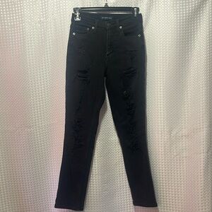 Aeropostale Black Mom Jeans Distressed sz 00